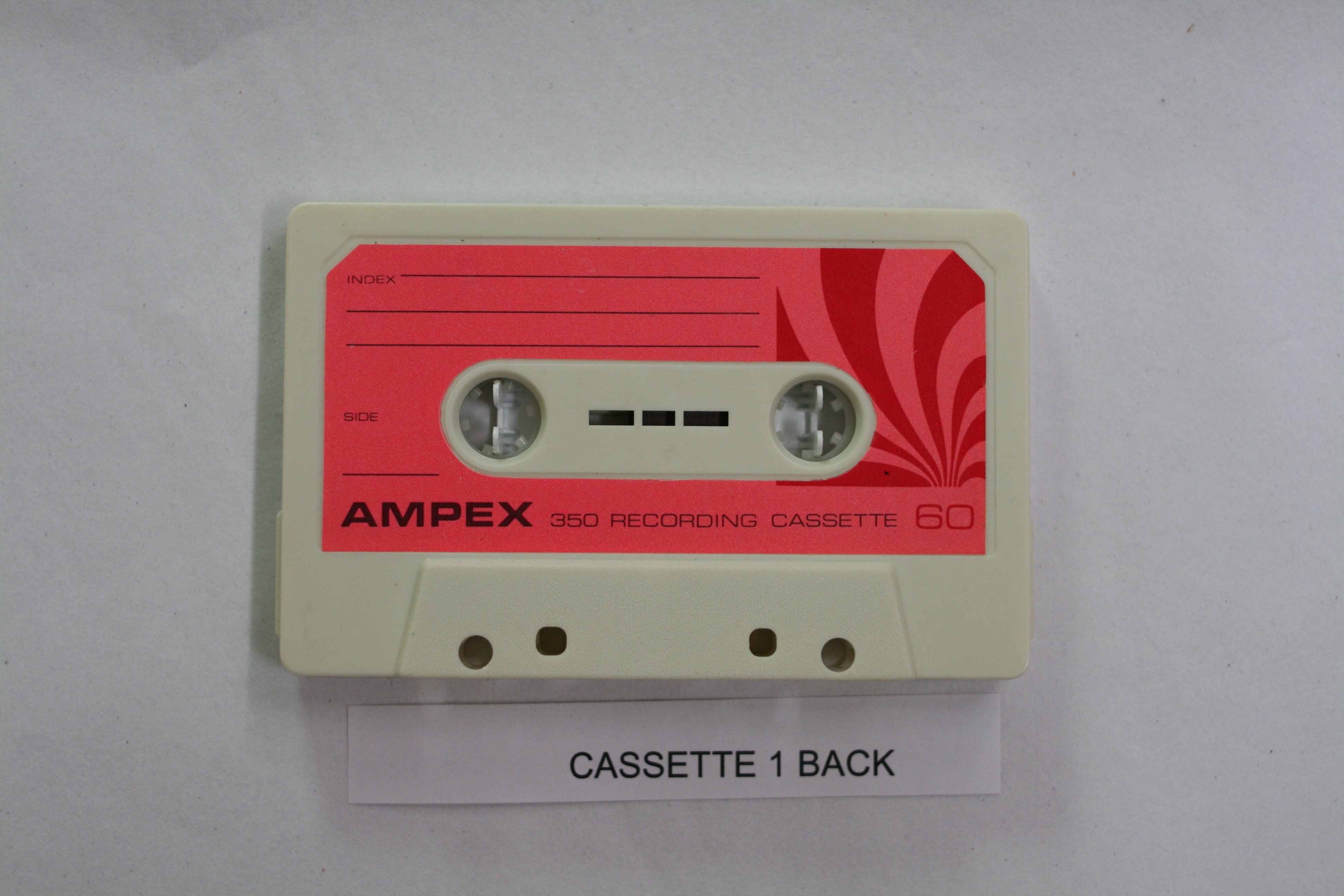audio cassette with label